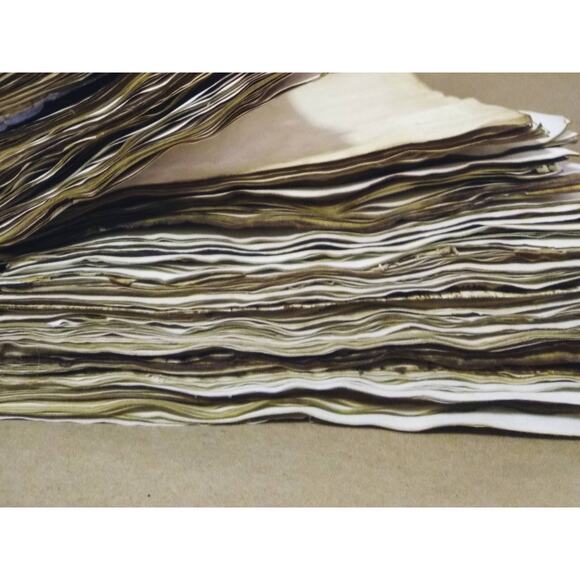 20 Coffee Dyed 8.5"x14" Papers, Hand Dyed Papers, Junk Journal Supply - Picture 3 of 3